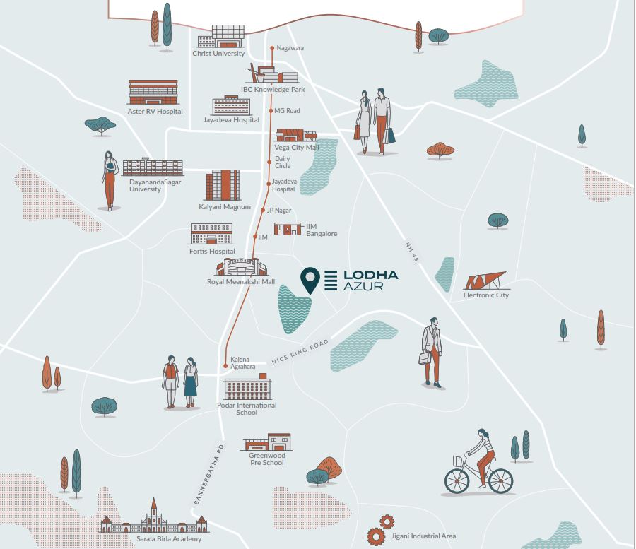 Lodha Azur Bannerghatta, Lodha Azur Bangalore, luxury apartments Bannerghatta Road, Lodha Group projects Bangalore, premium residences South Bangalore, 3 BHK luxury flats Bannerghatta, 4 BHK luxury apartments Bangalore